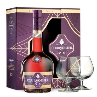 КОНЯК КУРВОАЗИЕ VS+2 ЧАШИ 0.7л